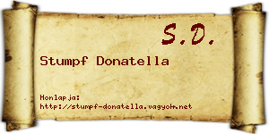 Stumpf Donatella névjegykártya